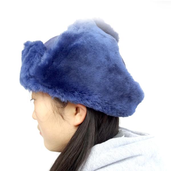 Fashion Real Genuine Leather Hats , Leather Bomber Hat Custom Size