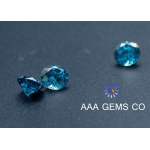 Blue 8mm Moissanite Gemstones Excellent Grade Forever Brilliant Moissanite