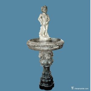 Boy Peeping Marble Carved Water Fountain Outdoor Used