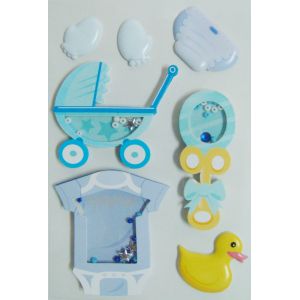 Cheap Rubber Duck Design Personalised Toy Box Stickers , Japan Scrapbook Stickers wholesale