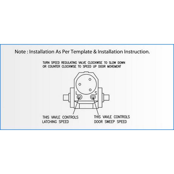 Medium Heavy Duty Gate Closer Open Angle 180 Degree Full Controlled For Steel Door