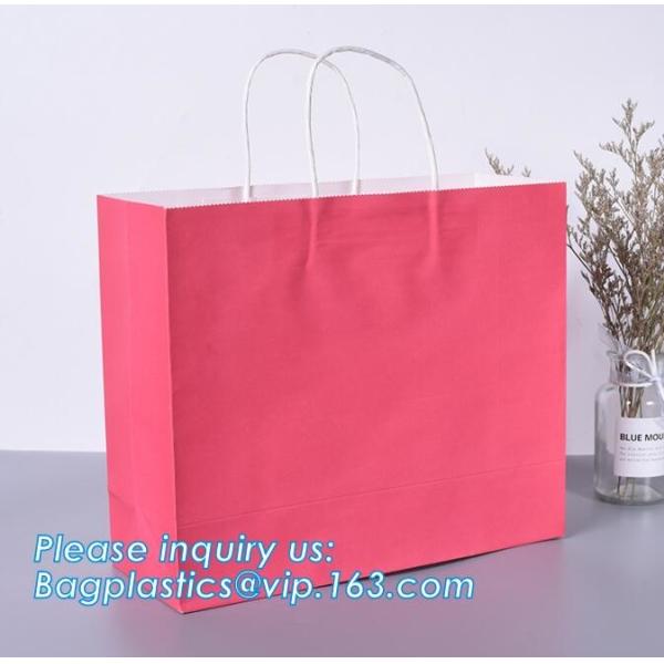 Eco Retail Packaging Recyclable Kraft Paper Gift Bags Natural Tote Retail, Party, Craft, Gifts, Wedding, Recycled, Bus