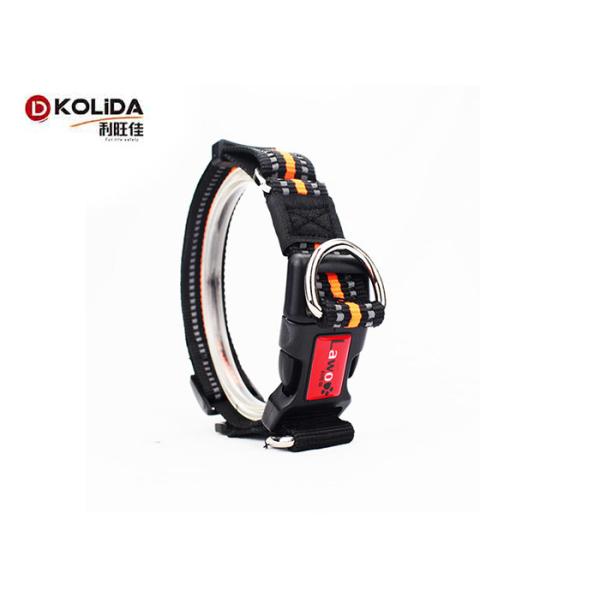 3 Colors Nylon Dog Collars , Adjustable Puppy Collar Customized Logo