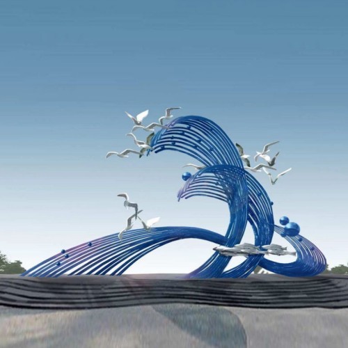 Glossy Famous Art Modern Abstract Metal Sculptures For Outdoor Ornament
