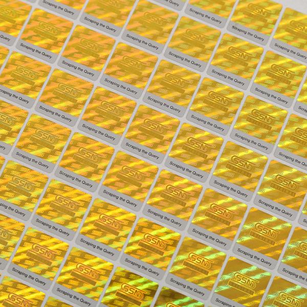 Quality Anti Radar 3D PET Film Security Hologram Sticker for sale