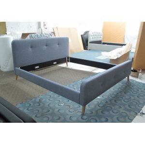 fabric bedroom set, grey fabric kind size bed
