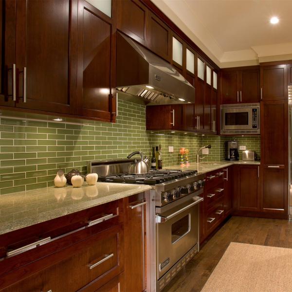 Hot Sale Luxury Designs Cherry Wood Cabinets Cupboard Set Kitchen Furniture