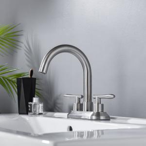 China 4 Inch Centerset 2 Handle Bathroom Faucet CUPC on sale