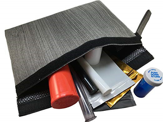 Trendy Gray Carbon Smell Proof Bags Keep Your Goods Safe And Concealed