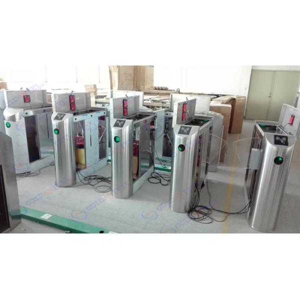 Stainless Steel Retractable Flap Barrier Gate , Bi - directional Multi Access Control Turnstiles