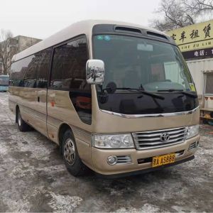 120kw Used Mini Bus Toyota Coaster 23 Seater coach