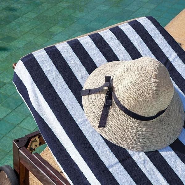 Skin Friendly Custom Beach Towels Cotton Beach Blanket 30*70 Inch