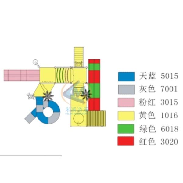 Plastic Material Outdoor Water Play Park Public Water Playground For Children Play Pool
