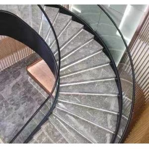 Cheap Frameless Glass Stair Railing , Frameless Glass Balustrade With Handrail wholesale