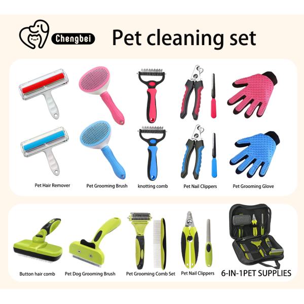 Green Dog Deshedding Tool Sustainable Self Cleaning Cat Brush