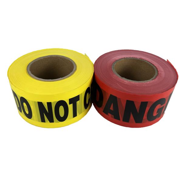 Red Danger Tape Material Polyethylene Plastic Barrier Tape