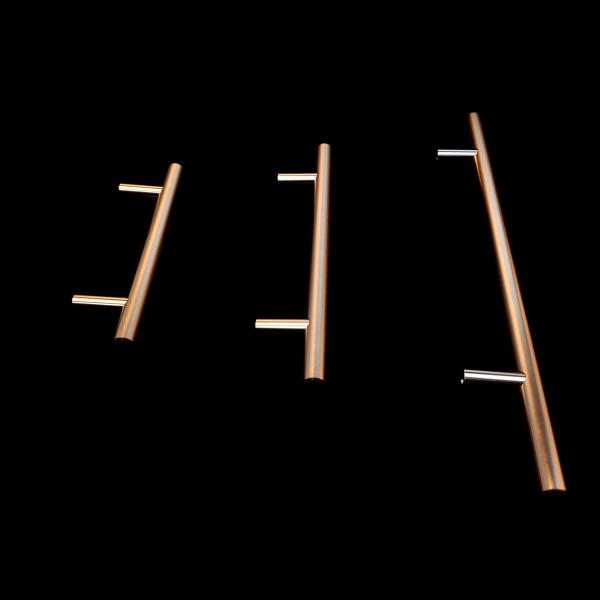 Electroplating Gold 190mm T Bar Stainless Steel Cabinet Handles For Living Room