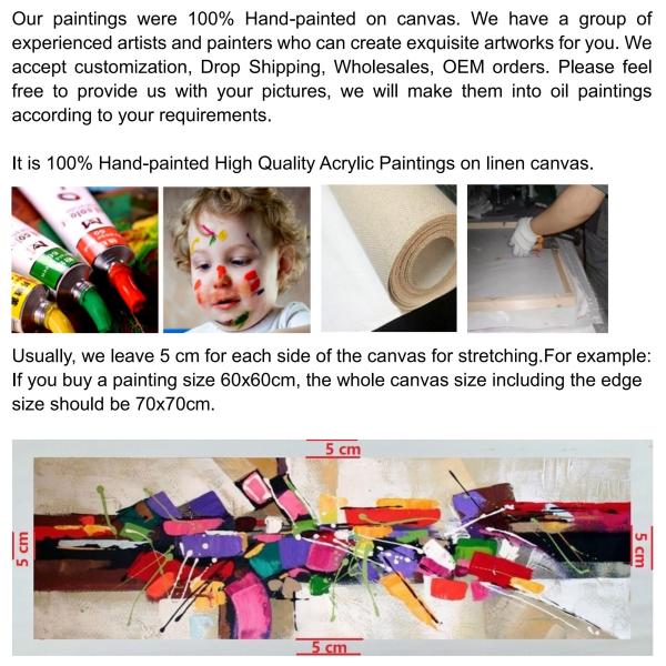 Hand-Painted Red Flowers Painting on Canvas Thick Oil Flowers Landscape Oil Painting Wall Art for Interior Home Decor