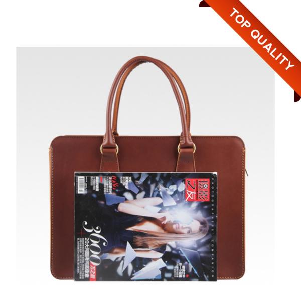 Messenger Cowhide Hard Art Leather Laptop Sleeve Bags Multi Laptop Carrying Case