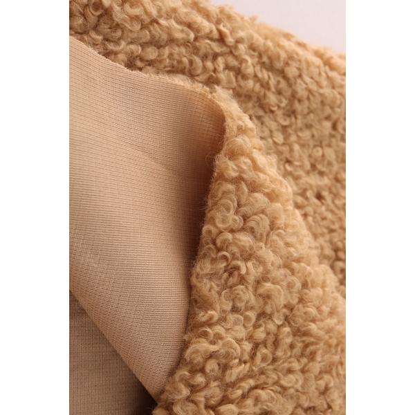 Recycled Soft 100 Polyester Knitted Whole Sherpa Fleece Curly Fleece Plush Fabrics for Clothing Home Blankets Shoes