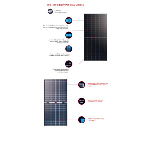 CE IEC FCC Certified 550w Monocrystalline Silicon Solar Panel for Home Energy System