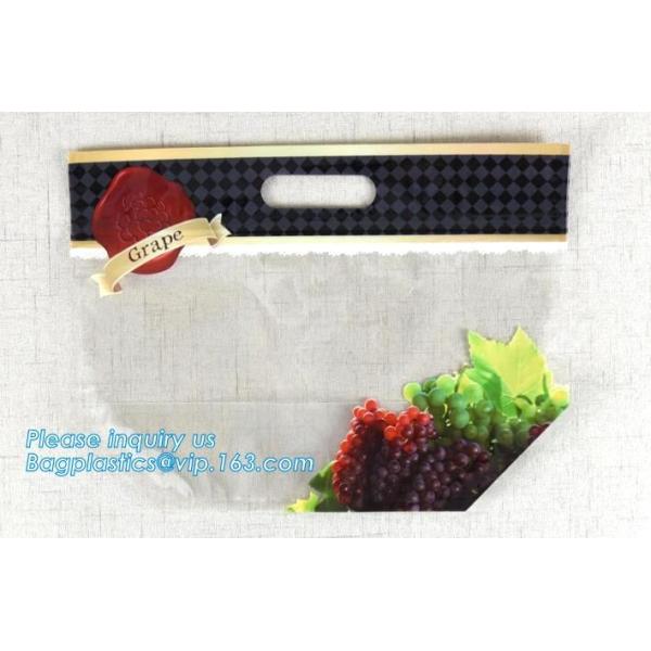 Custom colorful printed slider ldpe ziplock bag, stand up slider zipper export pe grapes bag, zipper lock freezer storag