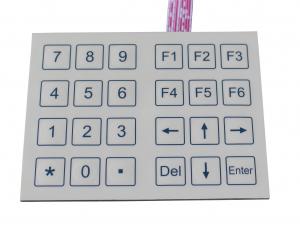 China 24 keys compact format Dot matrix membrane keypad for  lab , hospital on sale