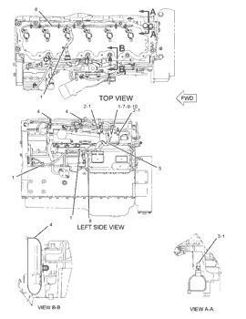 2225917 222-5917 324D Excavator Electric Parts C7 Engine Injector Wiring Harness