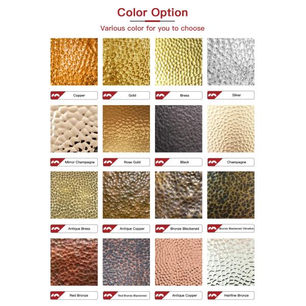 Custom Designs DIY Textured Hammered Metal Sheet Handcrafted Hammered Stainless Steel Sheet