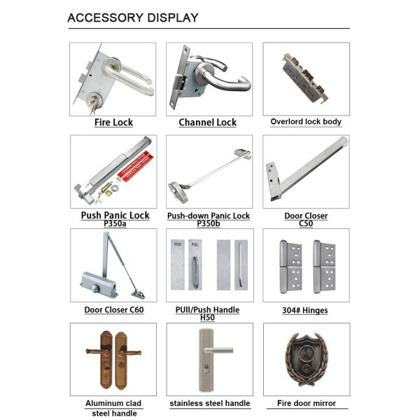 Turkey Flat Design Sound-Proof Metal Iron Front Entry Door Security Main Fire Doors Homes Entrance With Door Handle