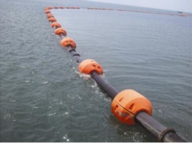 black color hdpe plastic pipe flared pipes with steel ring inside for dredging