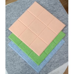 Buy cheap Soundproofing Polyester Acoustic Panels Bevled Edge Self adhesive Acoustic Panel from wholesalers