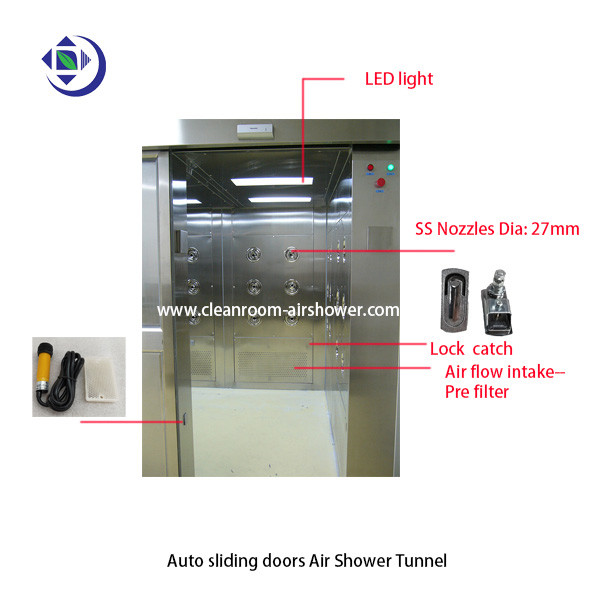 Lab Equipment Stainless Steel Shower , Class 100 Portable Clean Room Air Shower