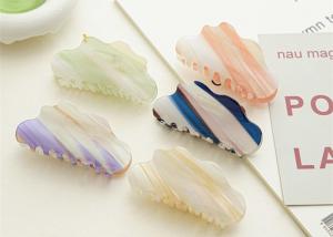 China Magic cloud color gradient 8cm large acetic acid hair clip shark hairpin accessories hair catch on sale