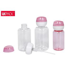 China Push Down Empty Nail Polish Remover Pump Dispenser Cosmetic Transparent Bottle 200ml on sale