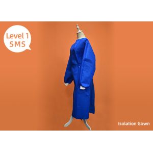 Elastic Cuff Disposable Isolation Gowns With Ties Level 1 CE Certified