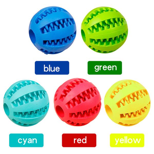 2.8'' Dog Teeth Cleaning Ball Pet Supplies Accessories Rubber Treat Ball For Dogs