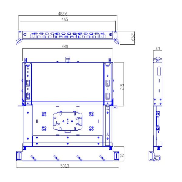 LCUPC SCUPC 1U ODF Optical Distribution Frame Slide Withdrawable 24 Cores Fiber Optic Box