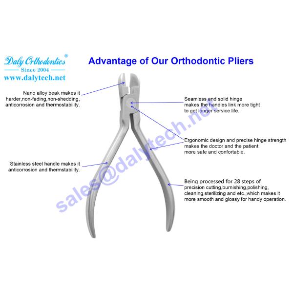 Pin and ligature cutter pliers of orthodontics from professional dental tools