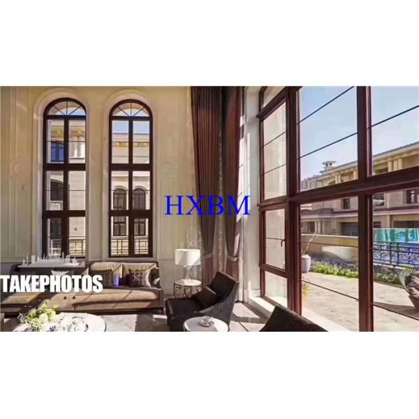 Quality Larch Wood 12A Aluminium Double Glazed Windows Powder Coated ISO9001 for sale