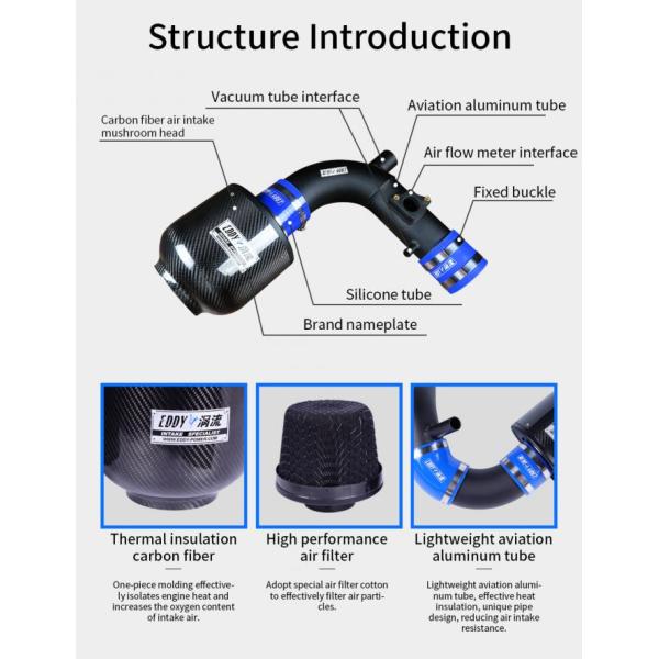 Custom Look Carbon Fiber Intake Kit For Dream Ride AUDI EY-CFIN-AU09