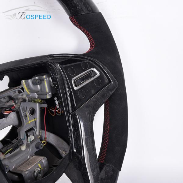 Real Forged Carbon Fiber Cadillac Srx Steering Wheel Custom Sports Blue Stitch