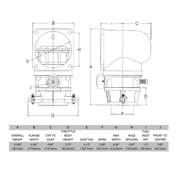 Fluorosilicone Diaphragm 600VF Venturi Gas Mixer