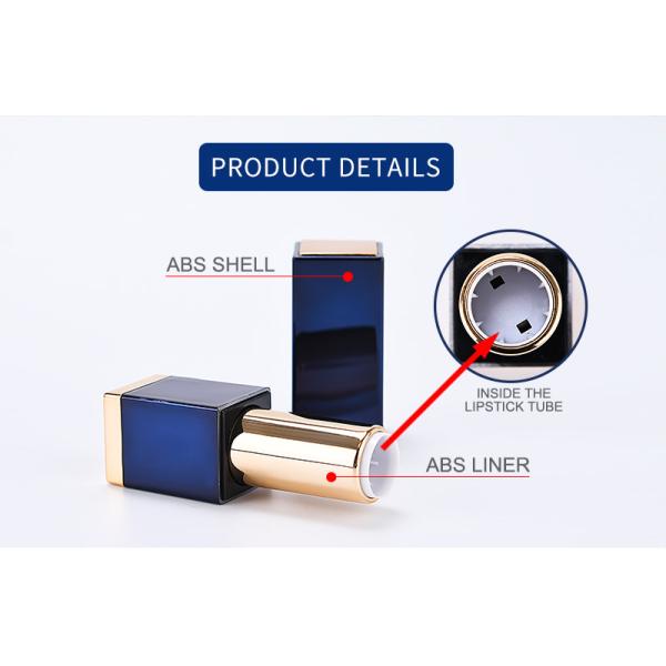 metal square Empty Lipstick Tube refillable 4g lipstick tube for lipstick packing