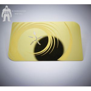 Buy cheap Waterproof Gold Metal Business Cards , Bronze Plating Metallic Gold Card from wholesalers