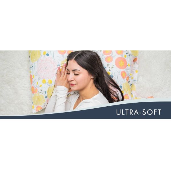 Super Soft Wrinkle Resistant Bedding Set with Light Florals,Premium Microfiber Bed Sheets Set