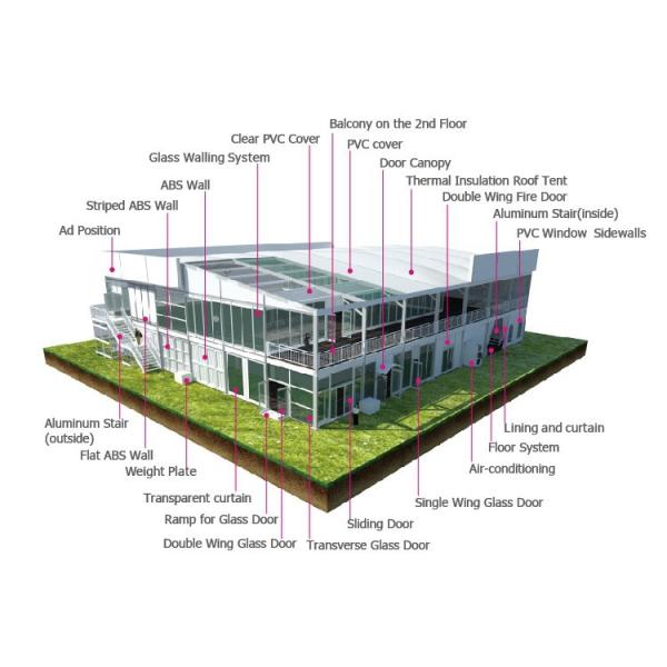 Uv Resistant Double Decker Tents / Outdoor Tents For Parties