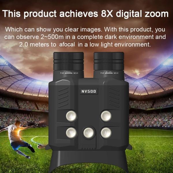 Sabpack digital night vision binoculars NV500 Infrared Hunting Binocular Scope 1300ft in Full Darkness LCD Screen wit