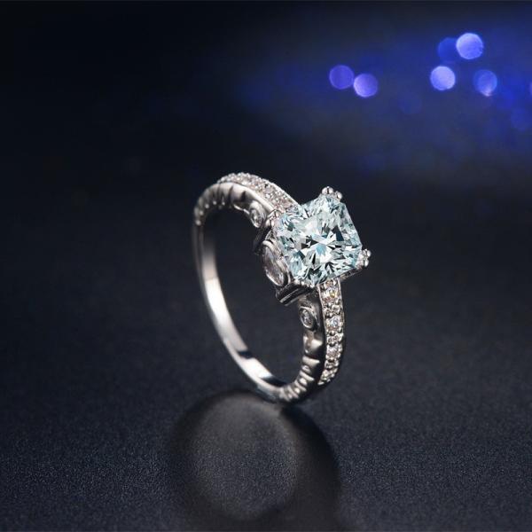 925 Sterling silver cz Ring Promise Engagement Wedding Rings for women Gemstones Wedding Ring for Party