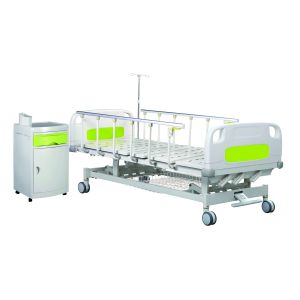 China Detachable Manual Adjustable Hospital Bed Three Cranks Medical Bed on sale